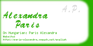 alexandra paris business card